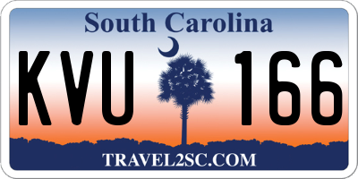 SC license plate KVU166