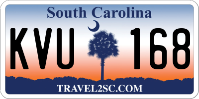 SC license plate KVU168