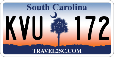 SC license plate KVU172