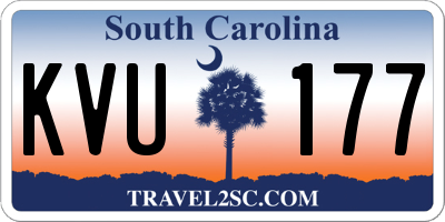 SC license plate KVU177