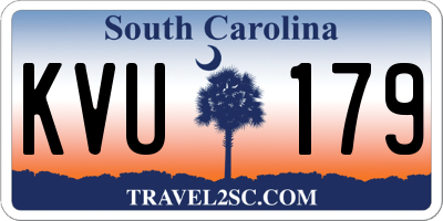 SC license plate KVU179