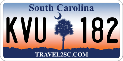 SC license plate KVU182