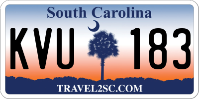 SC license plate KVU183