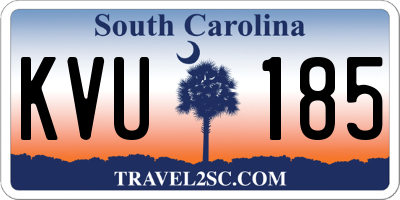 SC license plate KVU185