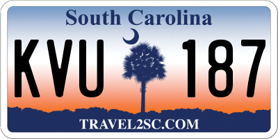 SC license plate KVU187