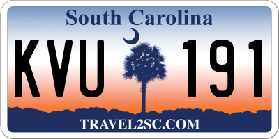 SC license plate KVU191