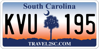 SC license plate KVU195