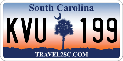 SC license plate KVU199