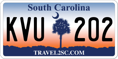SC license plate KVU202