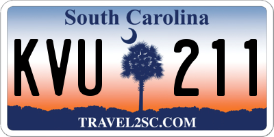 SC license plate KVU211