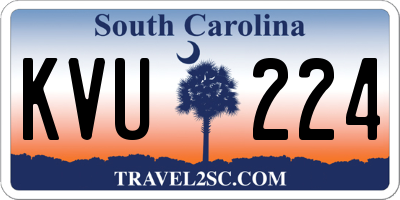 SC license plate KVU224