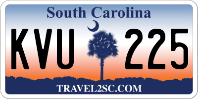 SC license plate KVU225