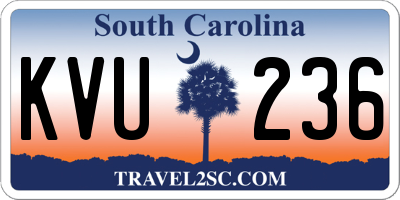 SC license plate KVU236