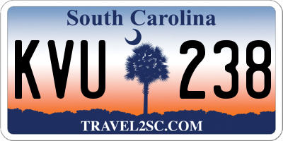 SC license plate KVU238