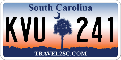 SC license plate KVU241