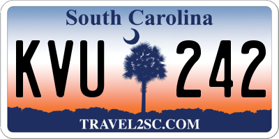 SC license plate KVU242