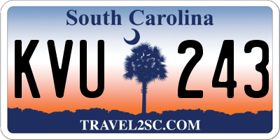 SC license plate KVU243