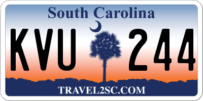 SC license plate KVU244