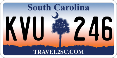 SC license plate KVU246