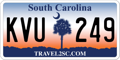 SC license plate KVU249