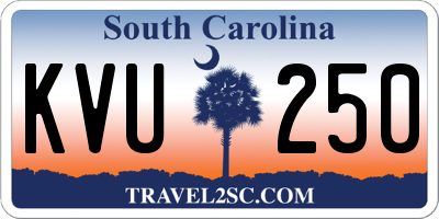 SC license plate KVU250