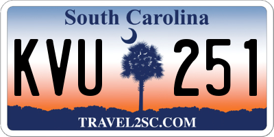 SC license plate KVU251