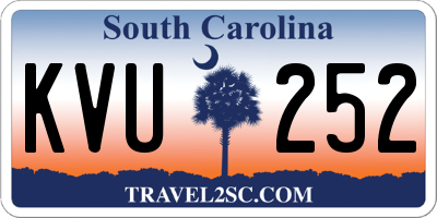 SC license plate KVU252