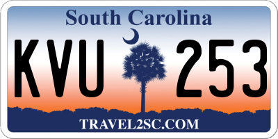 SC license plate KVU253