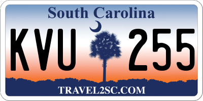 SC license plate KVU255