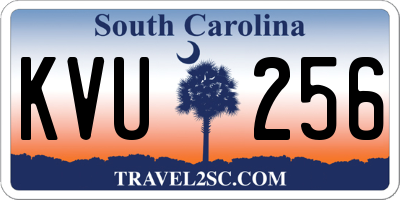SC license plate KVU256