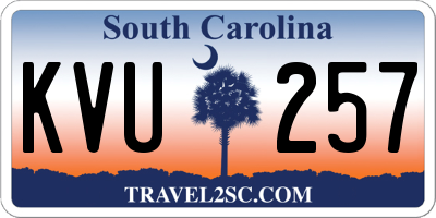 SC license plate KVU257