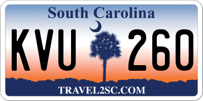 SC license plate KVU260