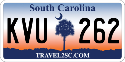 SC license plate KVU262