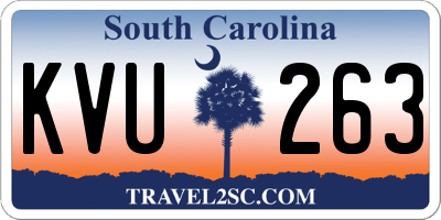 SC license plate KVU263