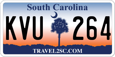 SC license plate KVU264