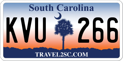SC license plate KVU266