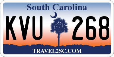 SC license plate KVU268