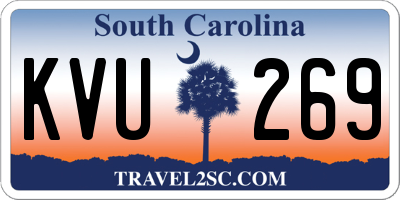 SC license plate KVU269