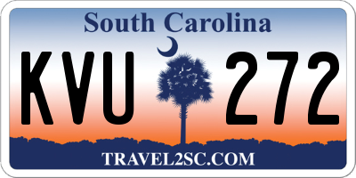 SC license plate KVU272