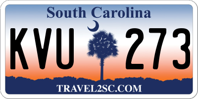 SC license plate KVU273