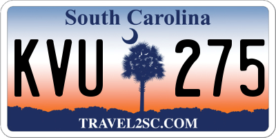 SC license plate KVU275