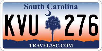 SC license plate KVU276