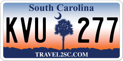 SC license plate KVU277