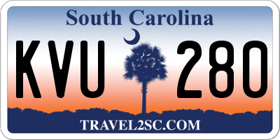 SC license plate KVU280