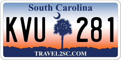 SC license plate KVU281