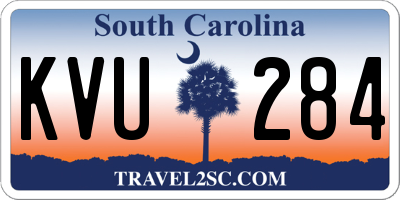 SC license plate KVU284