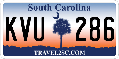 SC license plate KVU286