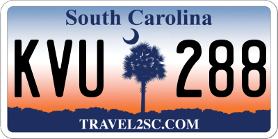 SC license plate KVU288