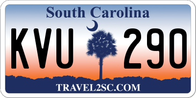 SC license plate KVU290
