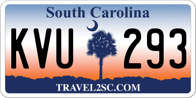 SC license plate KVU293